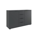 Commode moderne 130 cm graphite Matilda 1