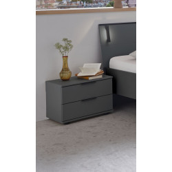 Chevets modernes graphite Matilda (lot de 2)