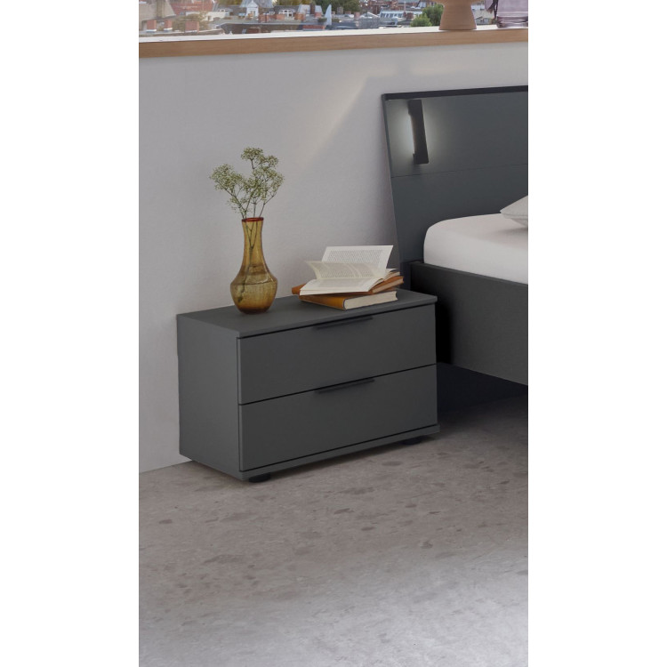 Chevets modernes graphite Matilda (lot de 2)