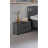 Chevets modernes graphite Matilda (lot de 2)