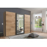Armoire adulte moderne 270 cm chêne poutre Dexter