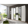 Armoire adulte moderne 225 cm blanc/graphite Hortensia