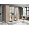 Armoire adulte moderne 225 cm chêne/graphite Hortensia