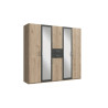 Armoire adulte moderne 225 cm chêne/graphite Hortensia