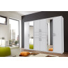 Armoire adulte moderne 270 cm blanche Hortensia