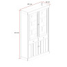 Vaisselier/argentier contemporain 125 cm chêne clair Tirol