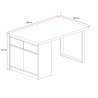 Ilot de cuisine central contemporain chêne/graphite Fanie
