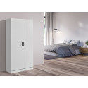 Armoire contemporaine 80 cm blanche Willy