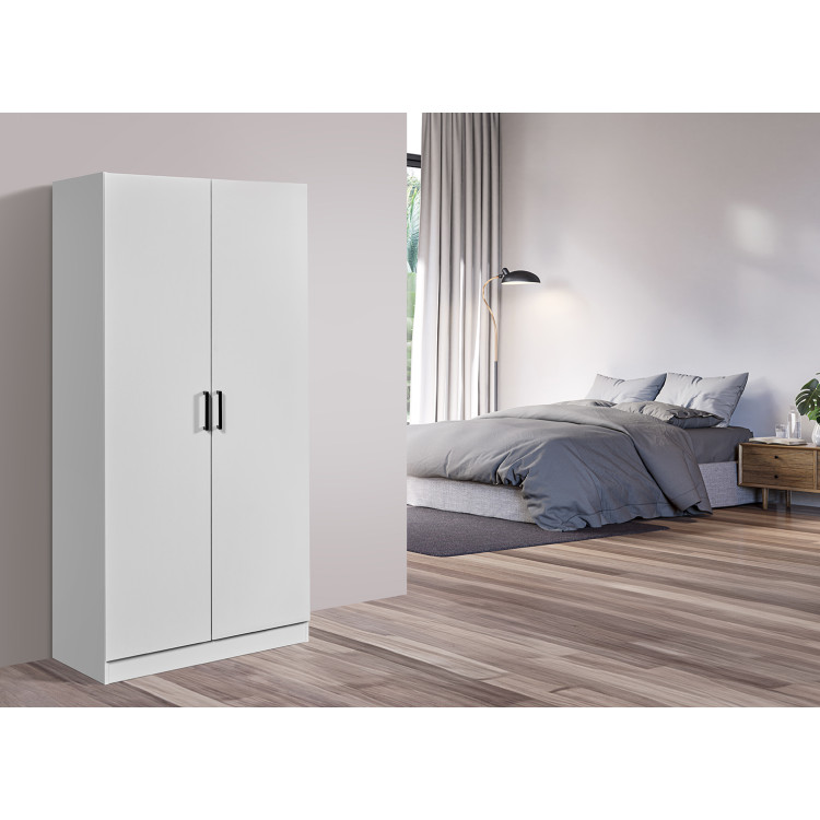 Armoire contemporaine 80 cm blanche Willy