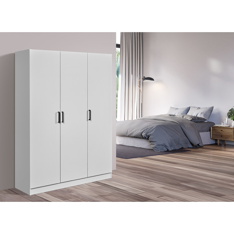 Armoire contemporaine 120 cm blanche Willy