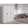 Armoire contemporaine 120 cm blanche Willy