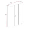 Armoire contemporaine 120 cm blanche Willy