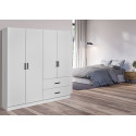 Armoire contemporaine 160 cm blanche Willy