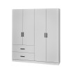 Armoire contemporaine 160 cm blanche Willy