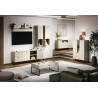 Meuble TV moderne 200 cm cachemire/chêne Paulo