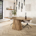 Table de salle &agrave; manger en bois de manguier massif Horizon