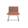 Fauteuil lounge en tissu pieds noirs Mokky