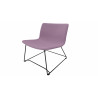 Fauteuil lounge en tissu pieds noirs Mokky