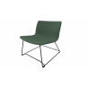 Fauteuil lounge en tissu pieds noirs Mokky