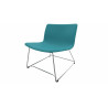 Fauteuil lounge en tissu pieds chromés Mokky