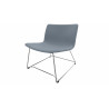 Fauteuil lounge en tissu pieds chromés Mokky