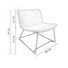 Fauteuil lounge en tissu pieds chromés Mokky