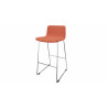 Tabouret en tissu pieds chromés Mokky