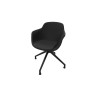 Chaise de réunion pivotante pieds noirs en polypropylène Wendy
