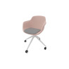 Chaise de réunion pivotante pieds blancs en polypropylène Wendy