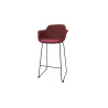 Tabouret en polypropylène pieds noirs Wendy