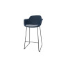 Tabouret en polypropylène pieds noirs Wendy