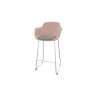 Tabouret en polypropylène pieds chromés Wendy