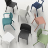 Chaise d'accueil empilable monocoque en polypropylène Likie
