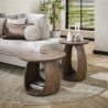 Table basse style nature H 56 cm en acacia massif marron Haron