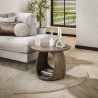 Table basse style nature H 46 cm en acacia massif marron Haron