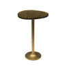 Table d'appoint moderne métal et verre H 60 cm Elyptic