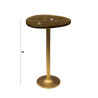 Table d'appoint moderne métal et verre H 60 cm Elyptic