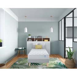 Sommier tapissier recouvert Epeda &agrave; lattes 80x200 cm Exact