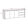 Buffet/bahut contemporain 220 cm chêne etna Bonno