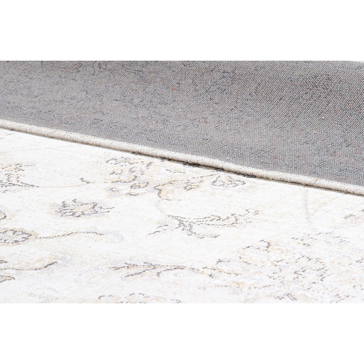 Tapis vintage en viscose effet soie rayé poils ras Jivan