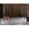 Tapis ethnique gris rectangle en coton Selena