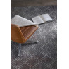 Tapis ethnique gris rectangle en coton Selena