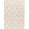 Tapis ethnique crème laine et polyester berbère Titouan