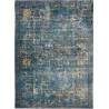 Tapis vintage rayé multicolore Nagari