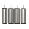 Jeu de 4 pieds en inox brossé H 14.5 cm Dreamea