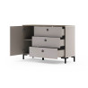Commode moderne 120 cm gris cachemire Lucenza