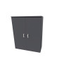 Armoire de bureau portes battantes H 120 cm Opaline