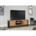 Meuble TV contemporain 166 cm ch&ecirc;ne mango Enabelle