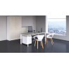 Armoire de bureau portes battantes H 120 cm Opaline
