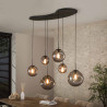 Suspension moderne 6 lampes en verre Stelline